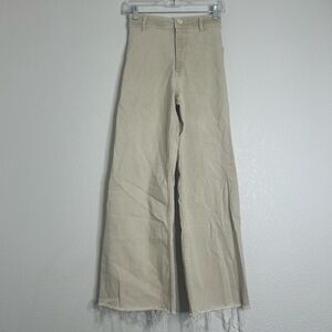 Zara the marine straight Cream wide leg jeans